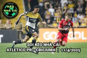 Soi kèo nhà cái Atletico PR vs Criciuma lúc 5h00 ngày 11/4/2025 - Giải hạng nhì Brazil
